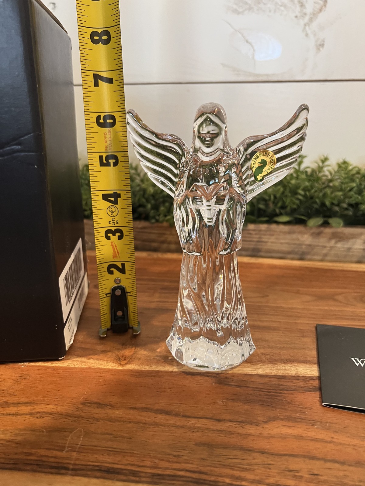 Waterford Crystal ANGEL Sculpture HERALD Nativity Figurine w/ Book MIB
