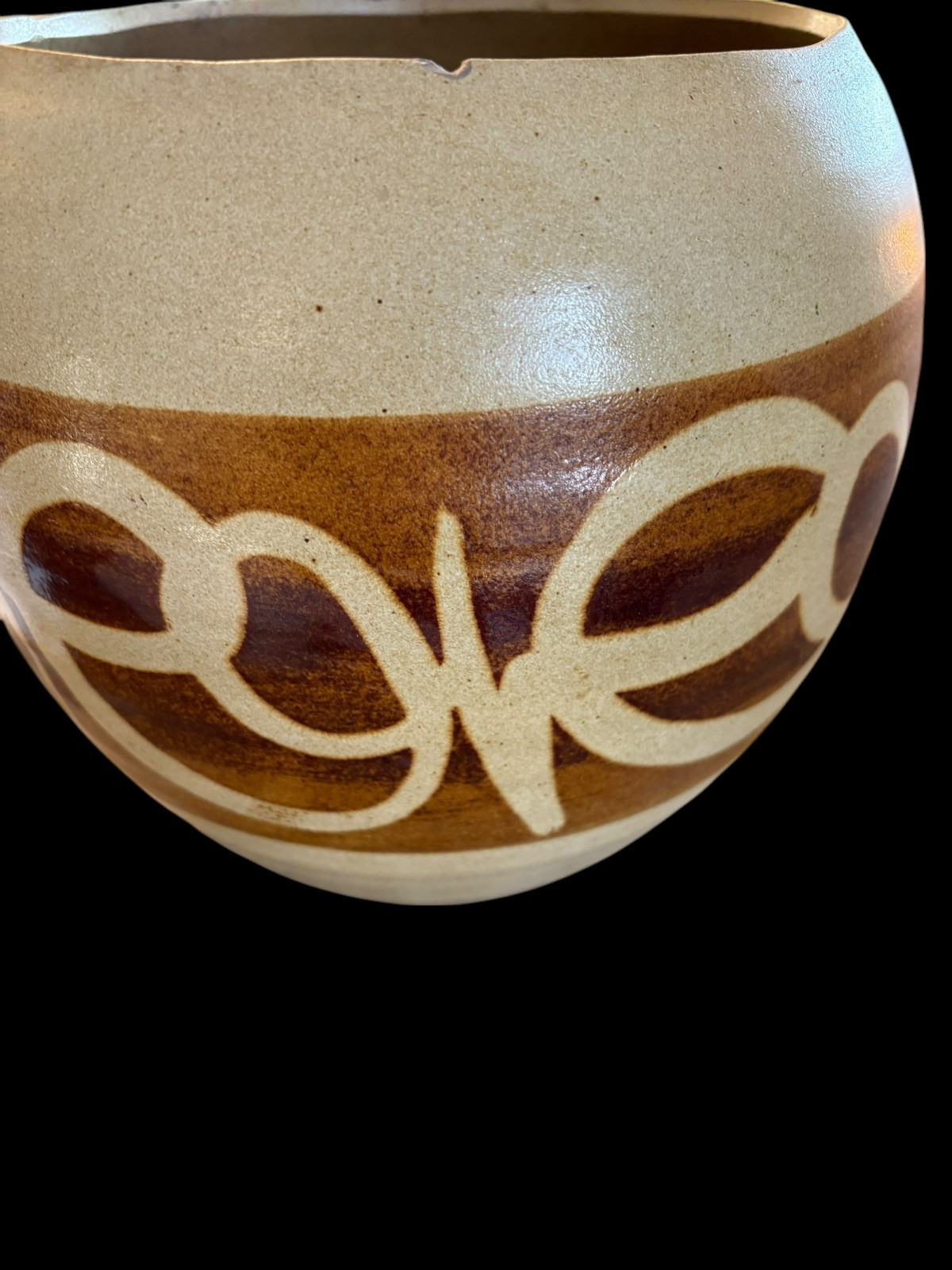 1970s Stoneware Designs West Pottery Bowl 8.75” Heavy 4 Lbs+ *Flaw* FREE SHIP