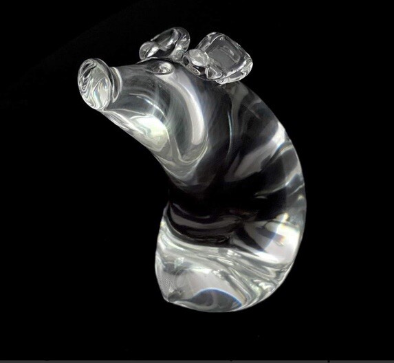 Steuben Crystal – Pig Lloyd Atkins Vintage 1970’s 4 1/4 inches Tall