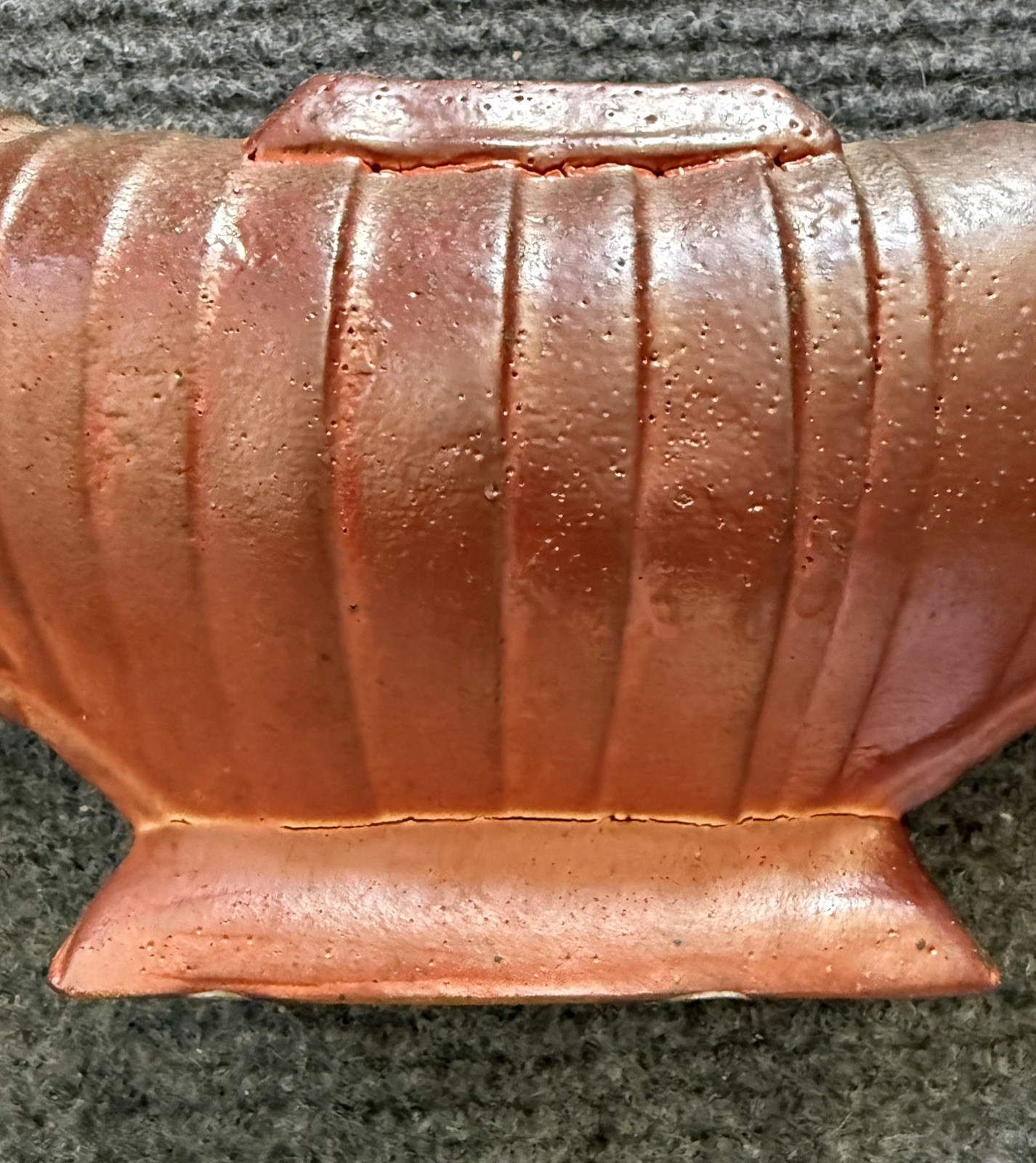 Pottery Decorative Art Table Vase – Mid-Century? – Interesting Technique