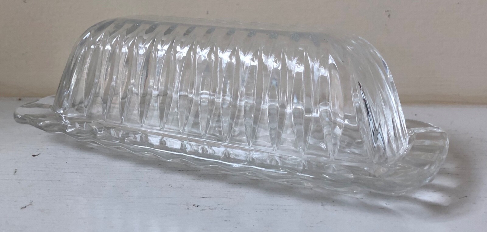 Mikasa Crystal ROYAL SUITE 1/4 LB Covered Butter EXCELLENT