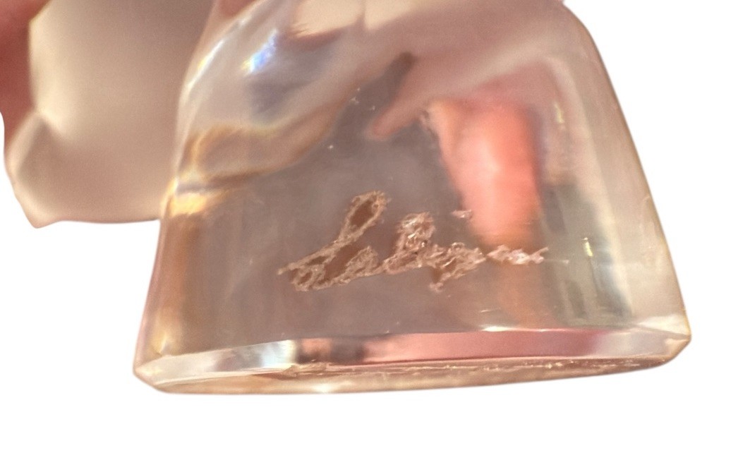 Vintage Letter Seal Pheasant France Signed Lalique Crystal Faisan Cachet