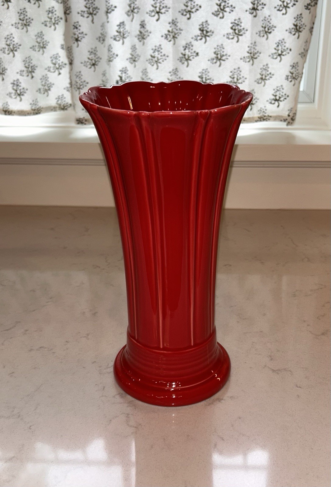 Fiestaware Scarlet Red Flared Vase Vintage FIESTA Made In The USA