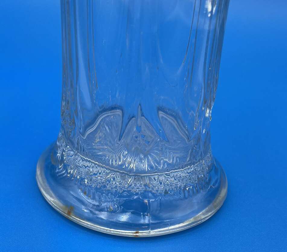 Antique Tulip Swung Style Clear 10” Pressed Glass Vase