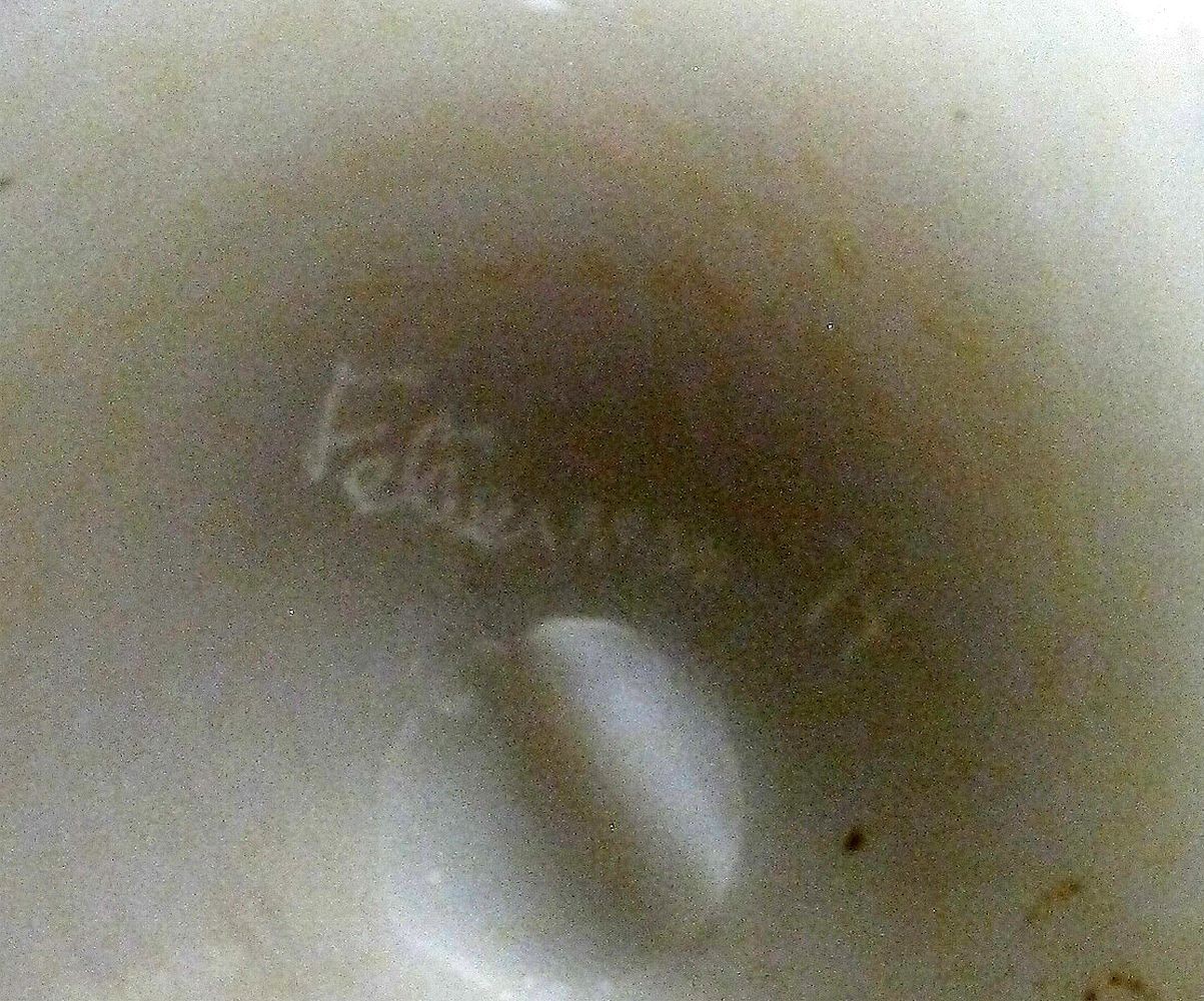Signed Stephen Fellerman 1974 Studio Art Glass Vase Iridescent Swirl Feathering