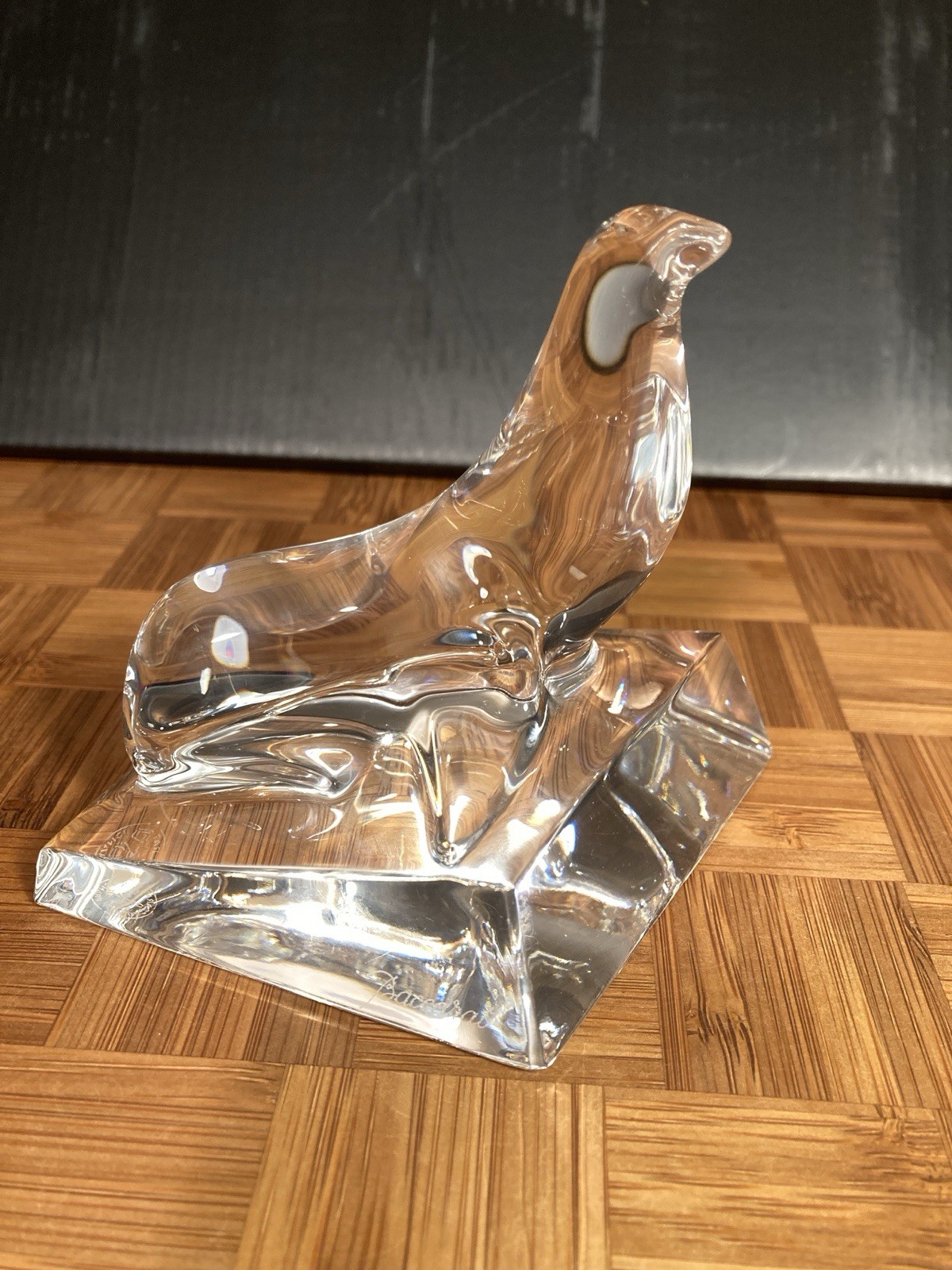 Baccarat France Crystal Sea Lion – Seal Paperweight- Iceberg -NO CHIPS-EUC