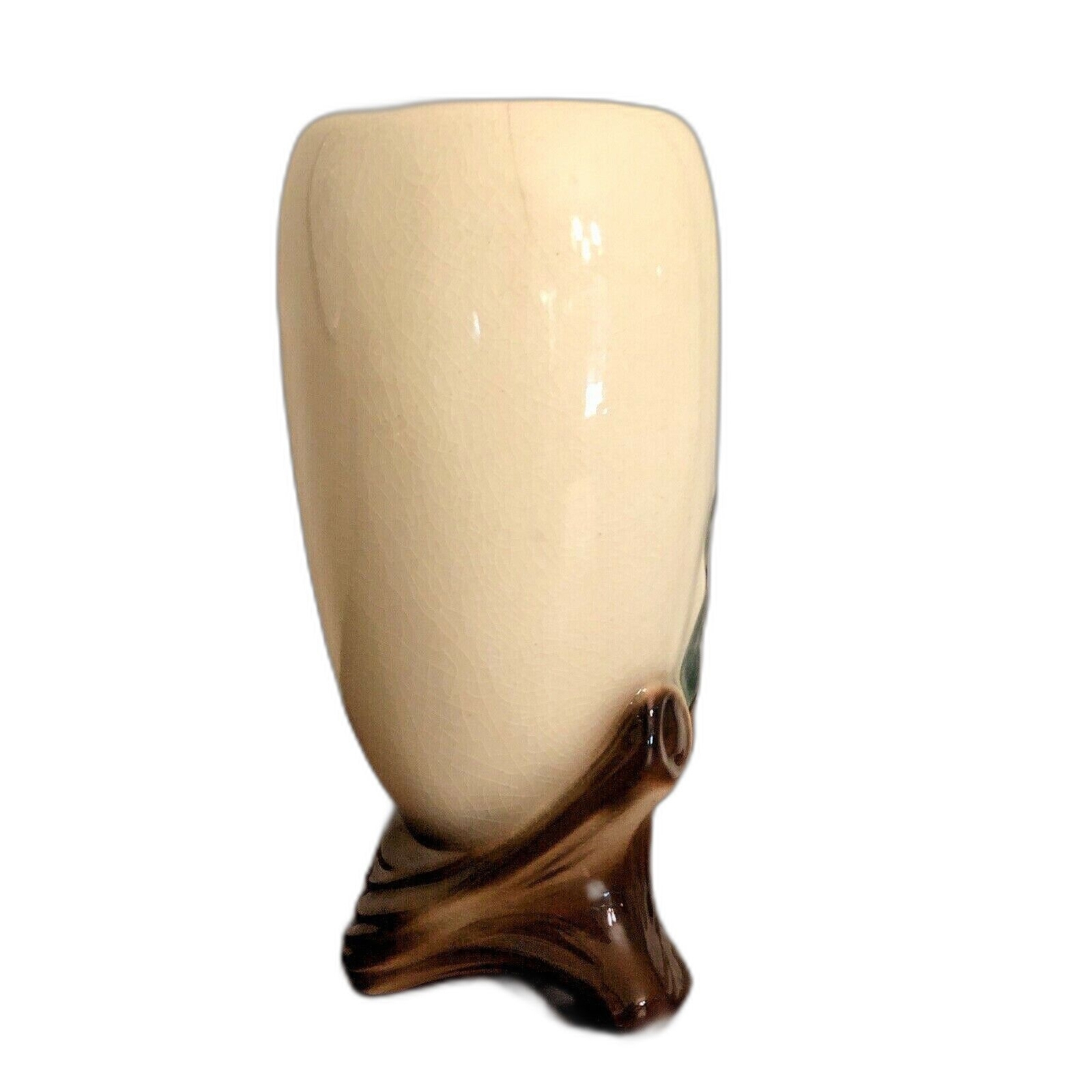 Royal Copley Tri-Footed Vase Philodendron Art Deco Planter 7.5″ tall