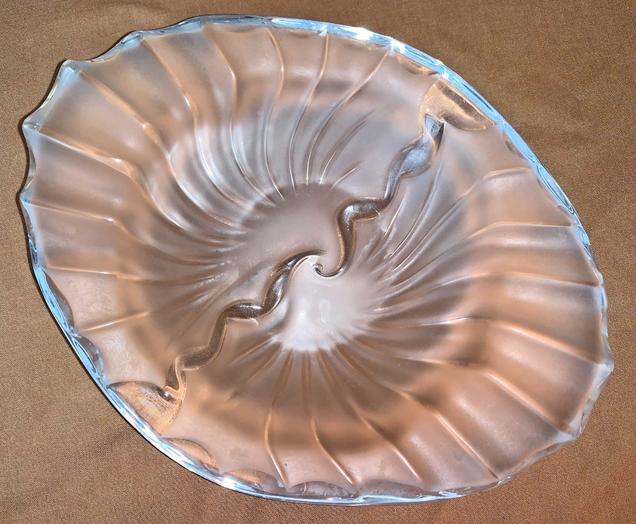 Lalique France “Nancy Cendrier” Frosted Satin Glass Ash Tray Ex Condition