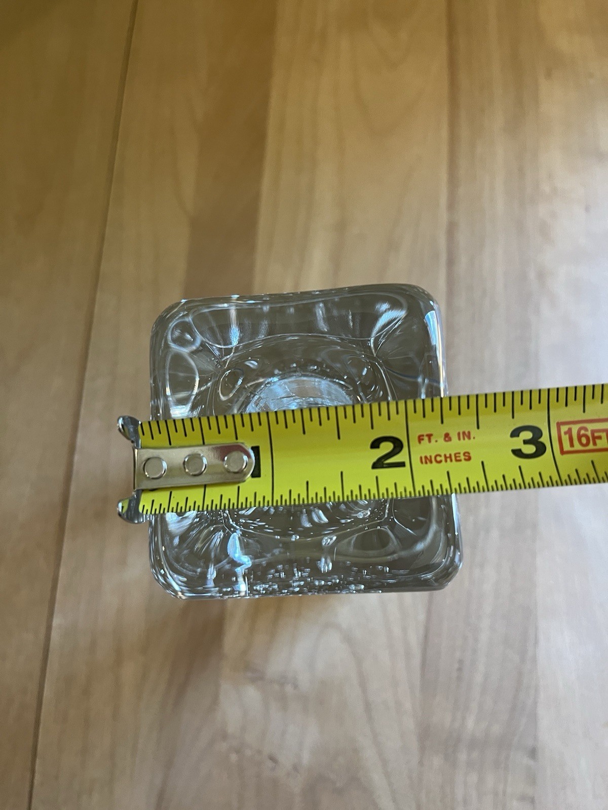 Iittala Finland Arkipelago Ice Block Bubble Rectangle Glass Candle Holder 5.5″