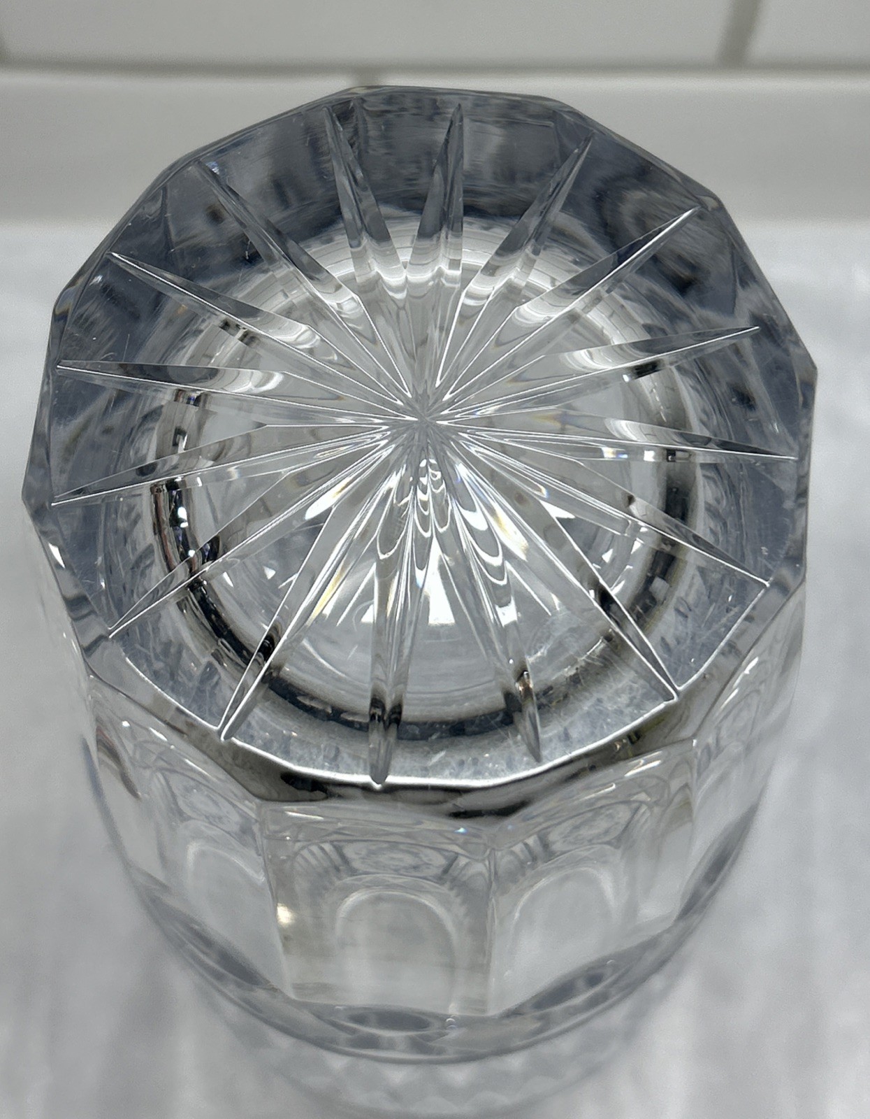Large Beautiful Vintage Etched Baccarat Vase, Signed. Lovely Detail
