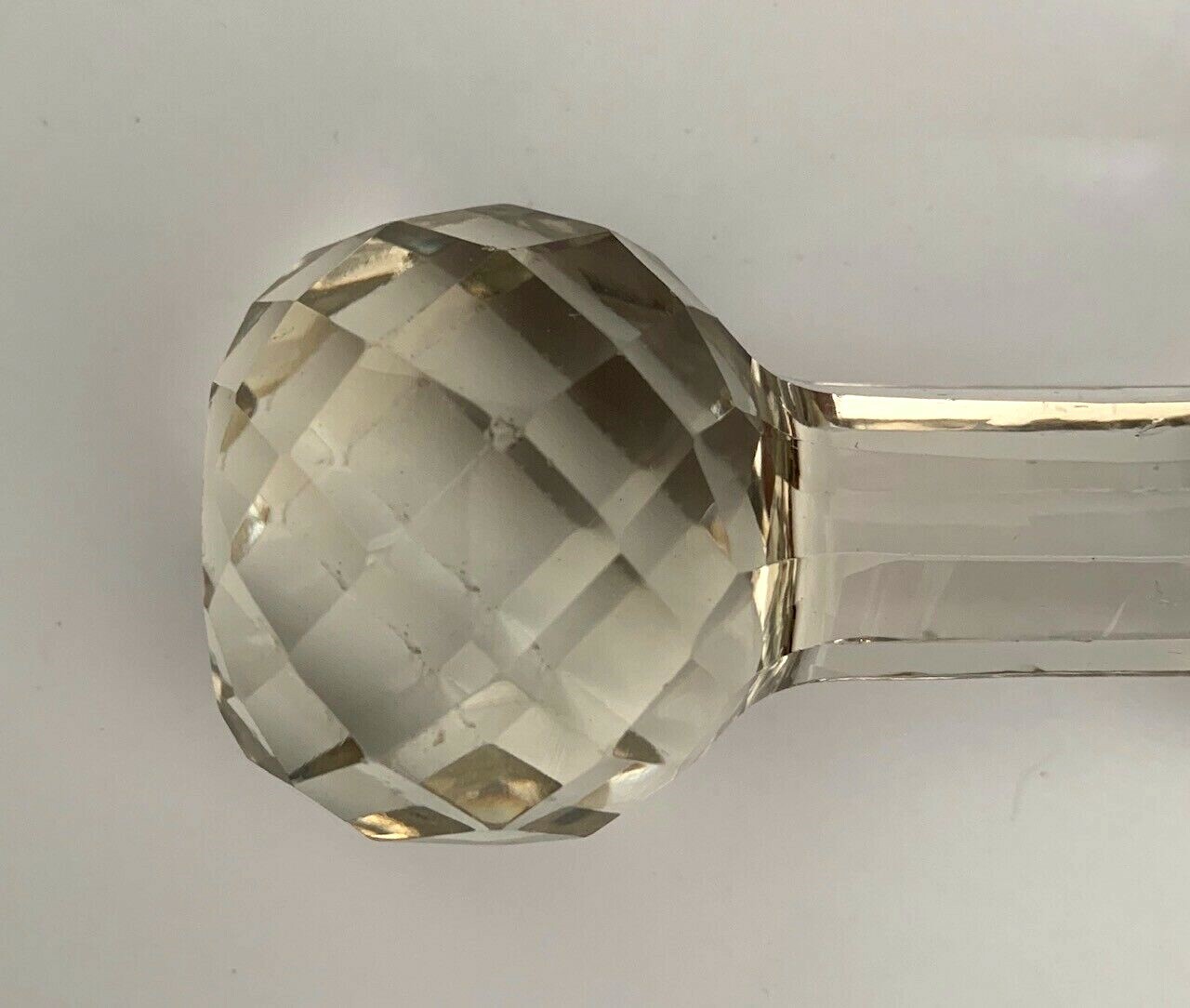 ABP American Brilliant Period 1920’s Cut Glass Faceted Dumbell Knife Rest 4 7/8″