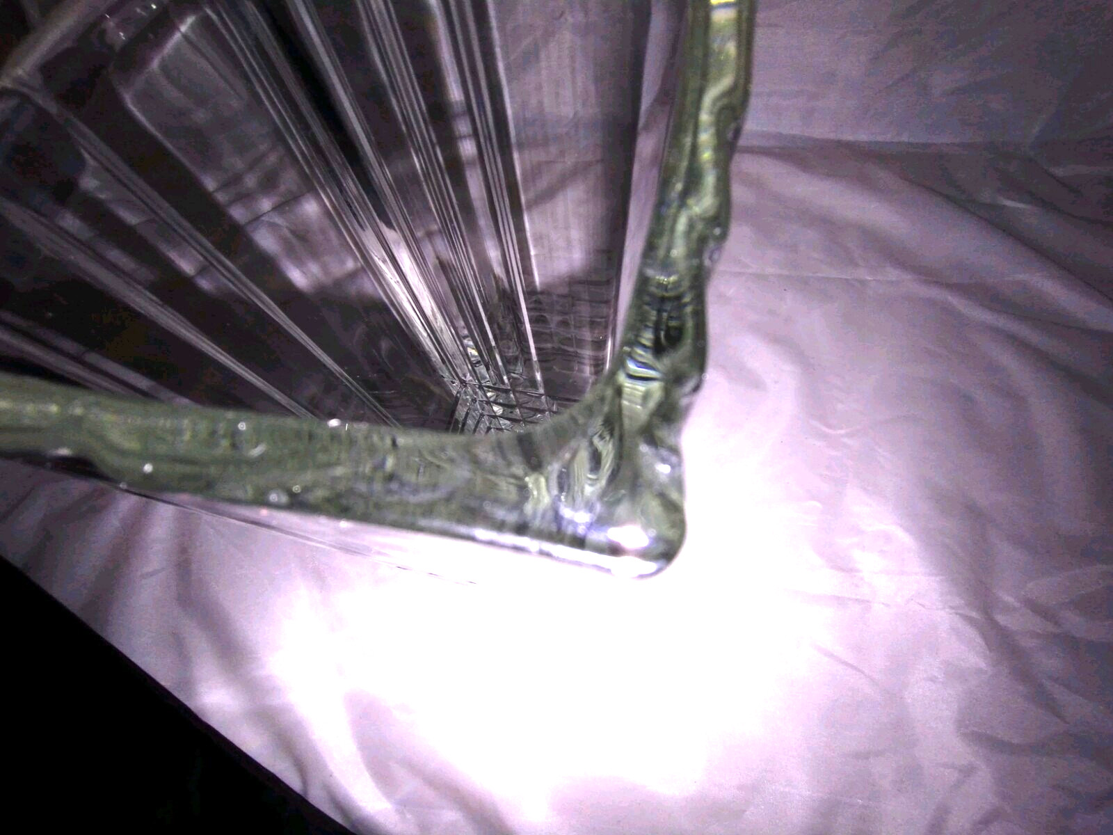 Heavy Glass Vase, Made in Italy, 9″ Tall, Please Read Description.