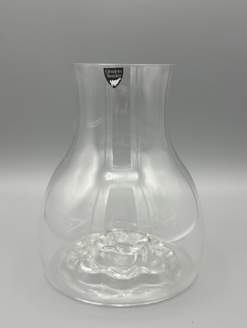 Vtg MCM Orrefors Sweden Flora Vase Medium Size