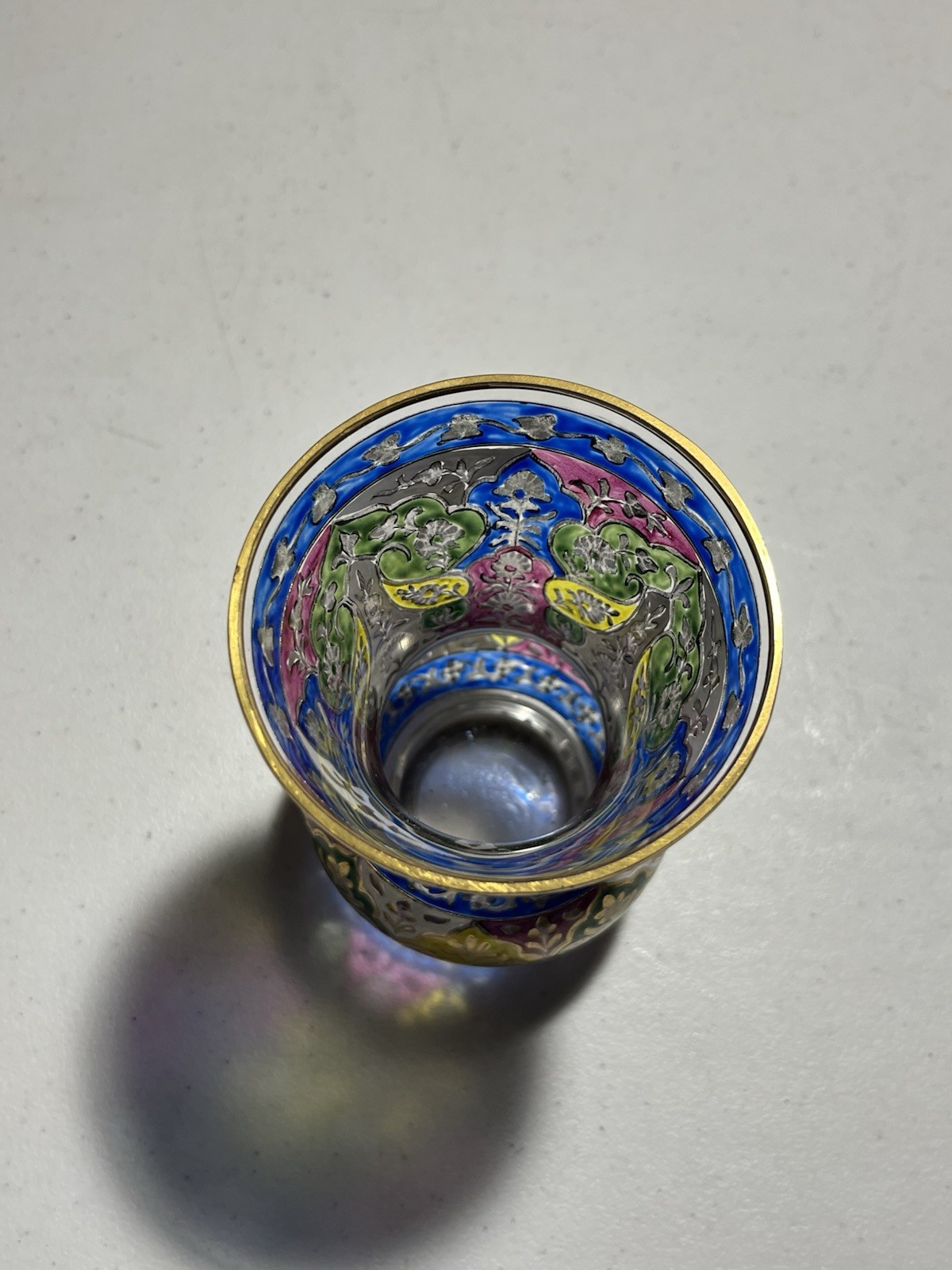 Indian Inspired German Fritz Heckert ‘Jodhpur’ Glass Vase – 1880’s Roughly 5”