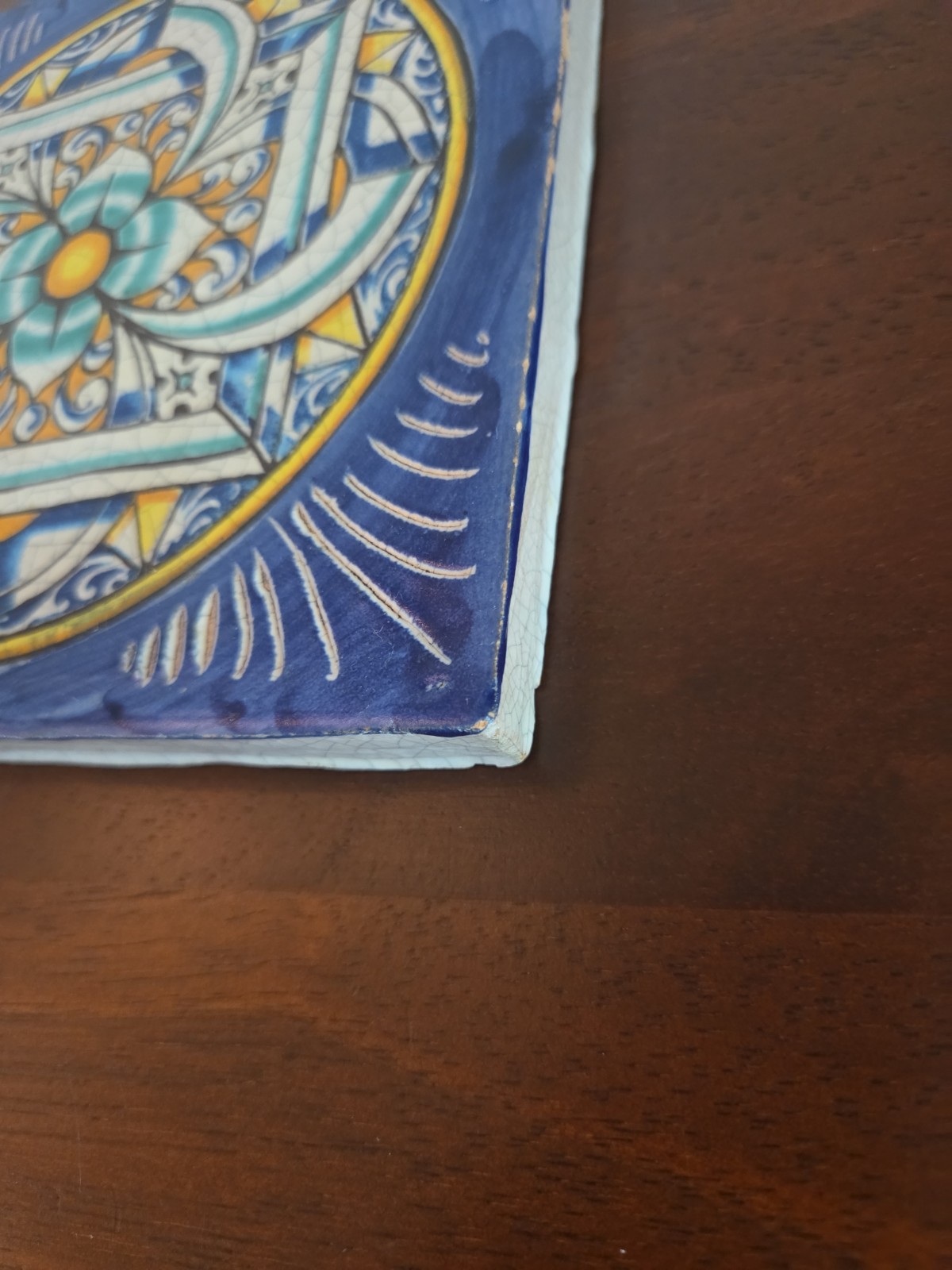 Vtg Terracotta Tile Denmark Floral Organic Tuscan Eclectic 4″ & 6″ Gallary Wall