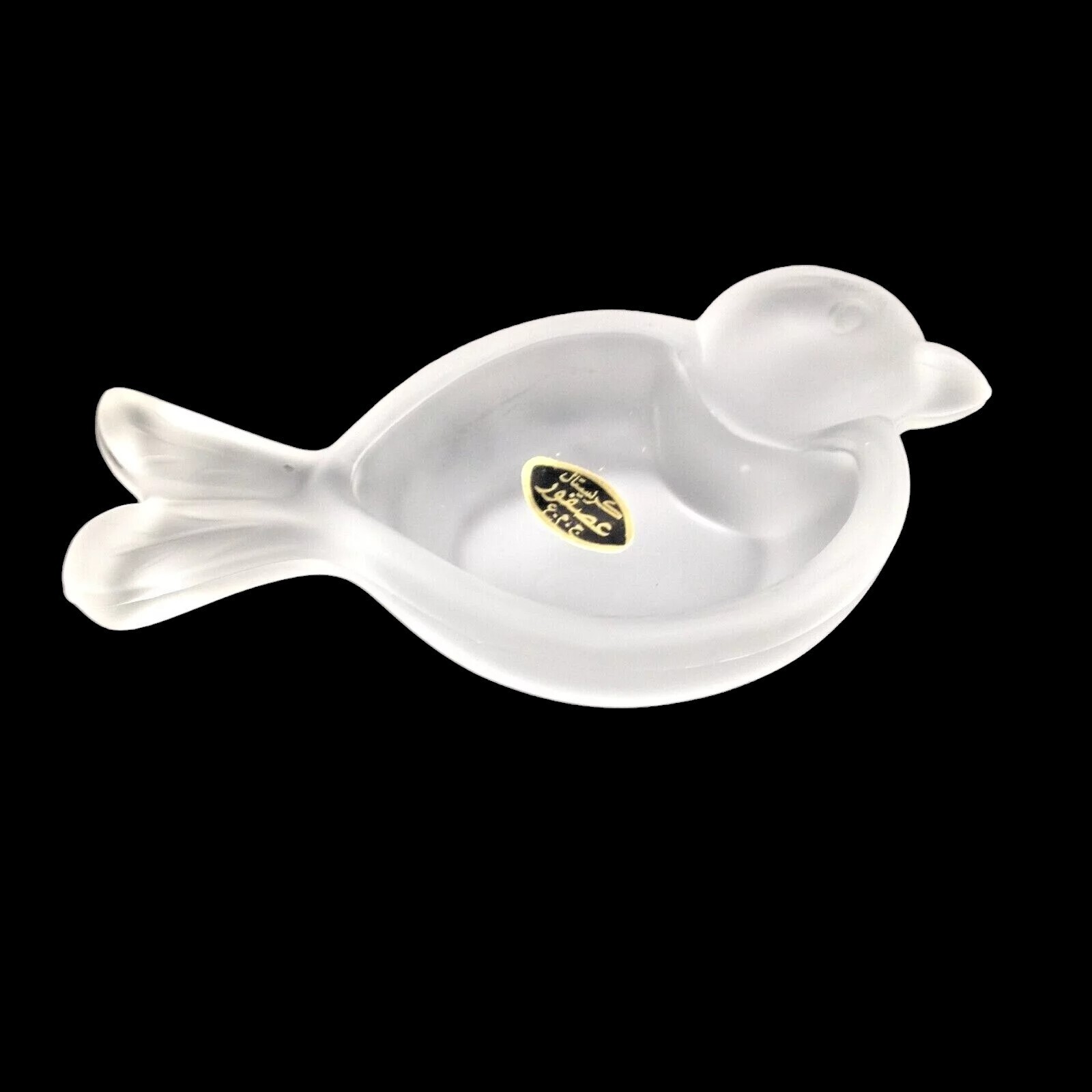 ASFOUR Egypt Frosted Crystal Bird Trinket Dish