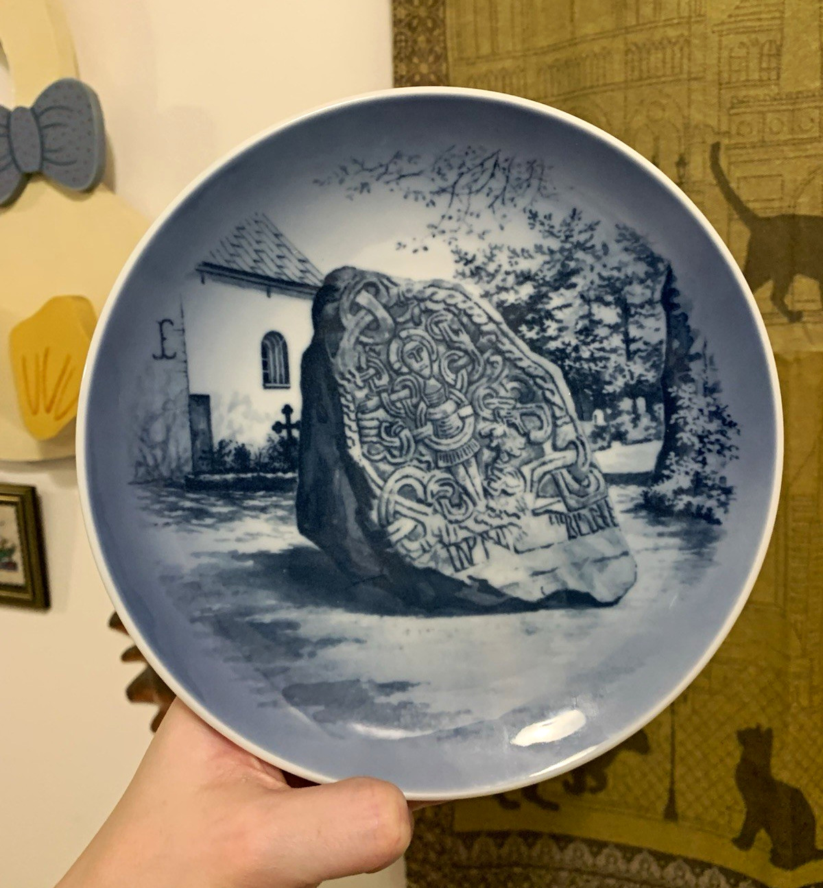 Royal Copenhagen DAK 1980 Denmark Porcelain Collector Plate Jellinge Stone Runes