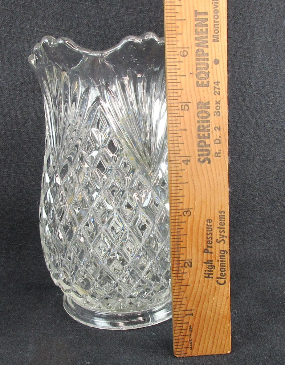 EAPG Celery Vase-Pineapple & Fan-c.1895-U.S Glass