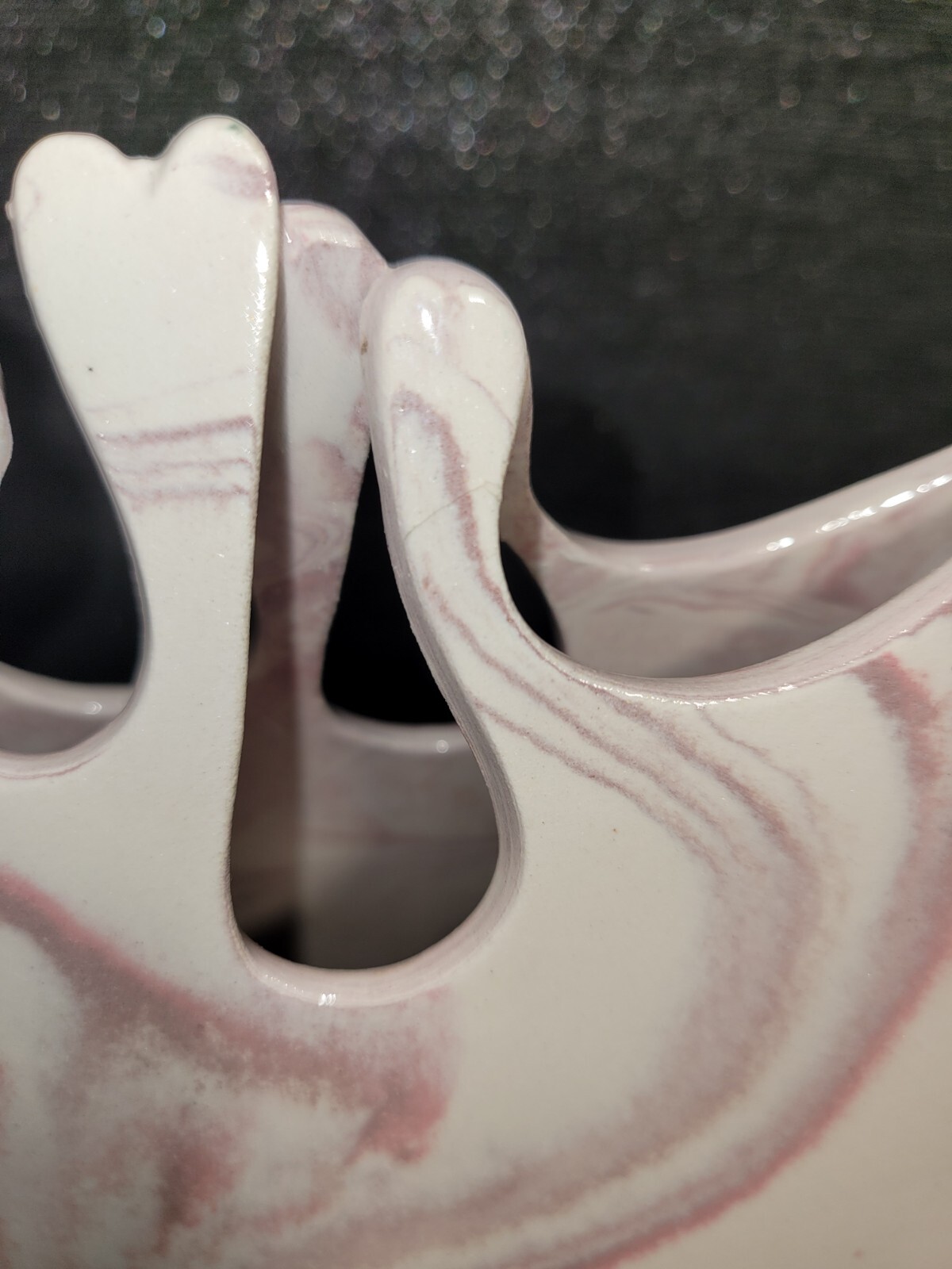 CAROLYN LEUNG Signed Biomorphic Abstract Sculptural Pottery Vase • New York