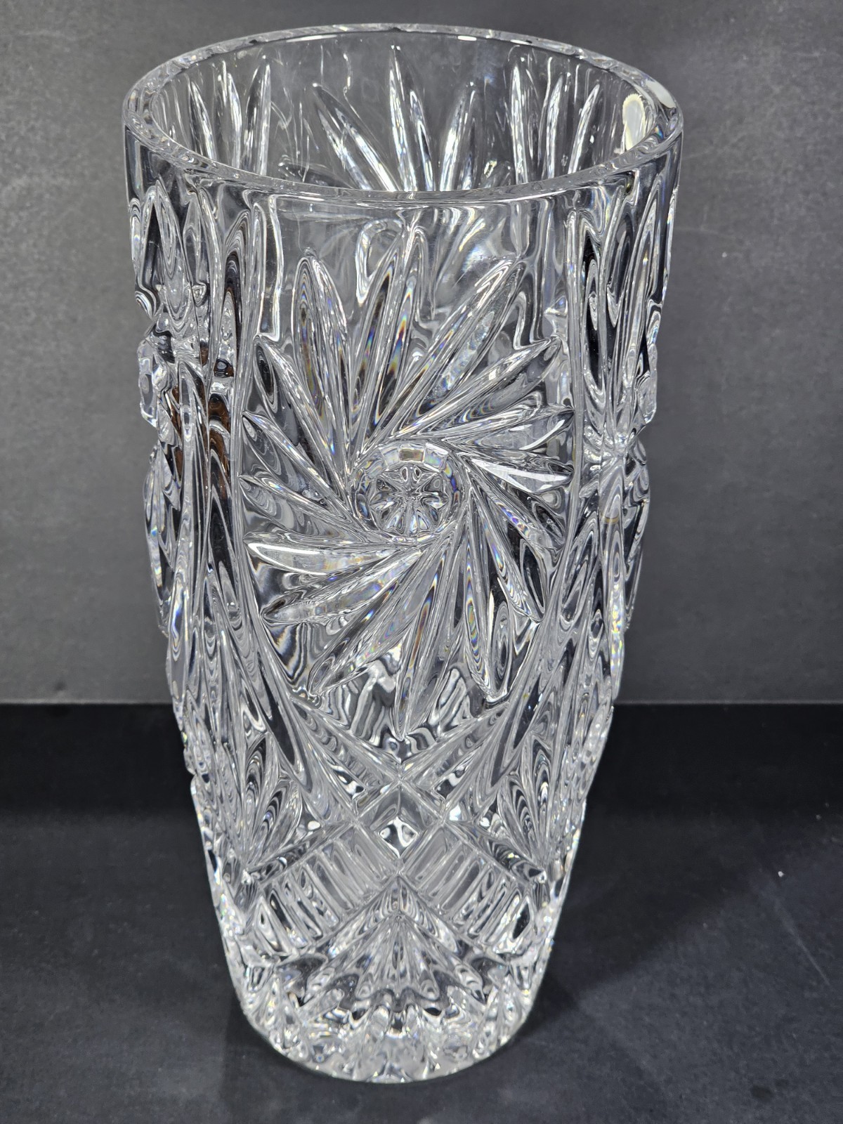 Bohemia Czech Republic Large Lead Crystal Vase, 10″
