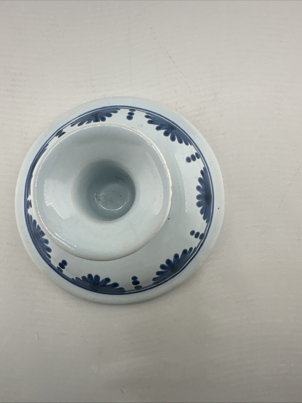 Henriot Quimper France Candle Holder 3 Inches Tall 4 1/2 Inch Base *condition**