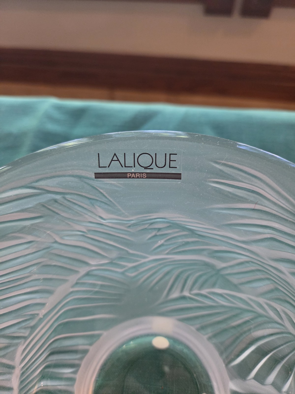 Lalique France Kelapa Crystal Palm Leaf Bowl – MINT In Original Box & Paperwork