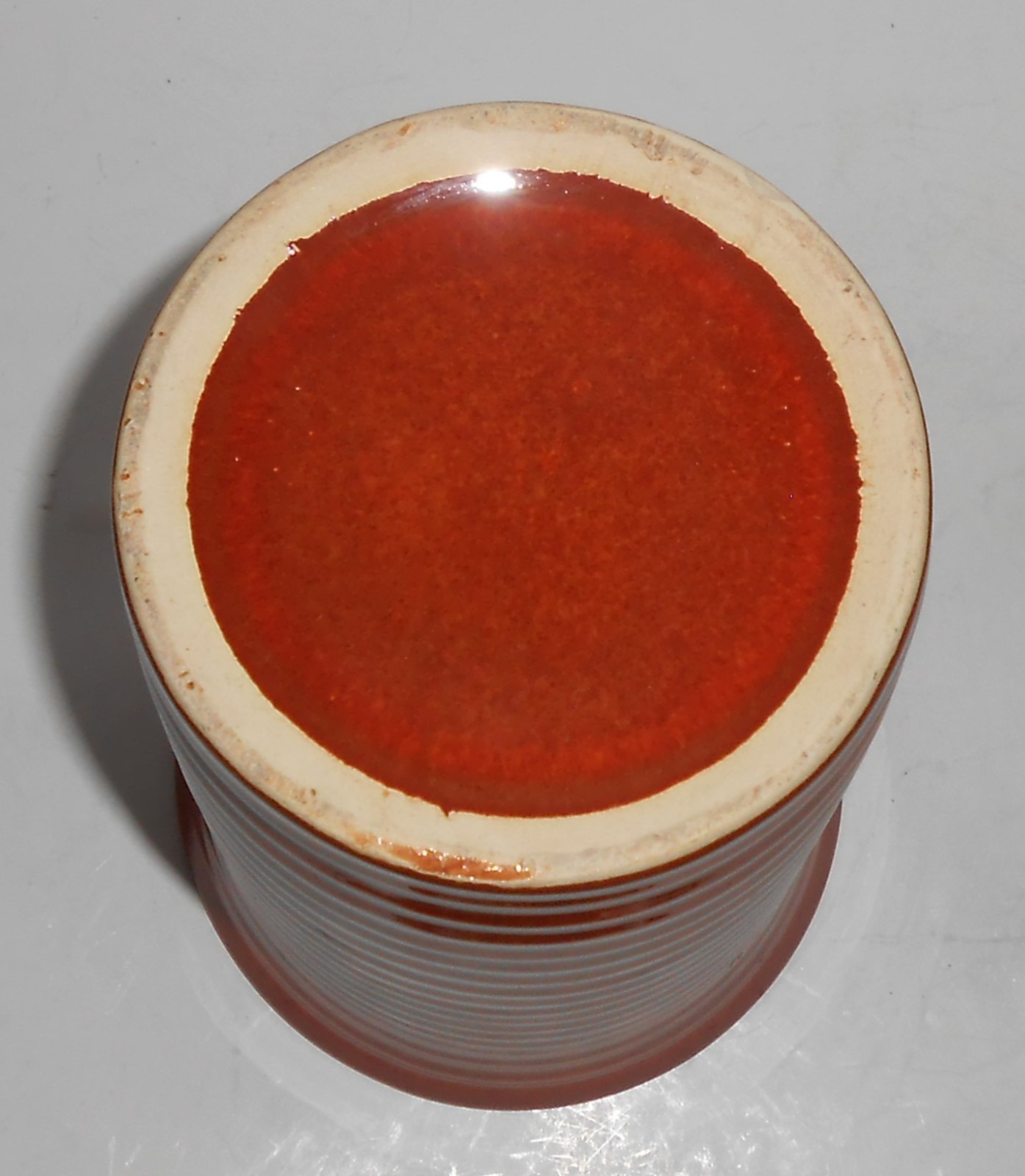 VINTAGE Bauer Pottery Ring Ware Red/Brown Cylinder Vase