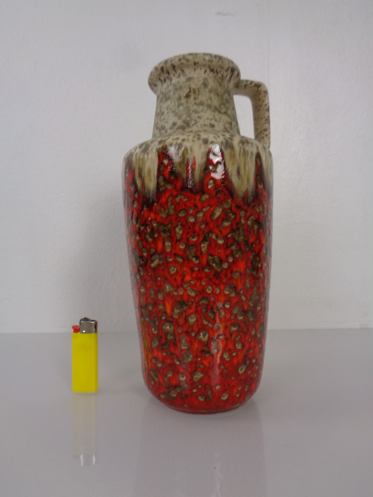 Übelacker Fat Lava Ceramic Vase 1538/26 W.Germany 1970s Signed
