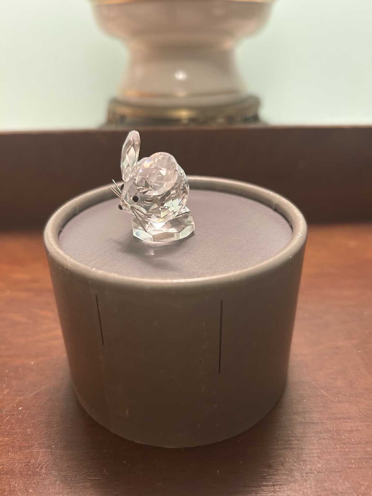Swarovski Replica Mouse Clear Cut Crystal Figurine Austria Box MPN A 7606