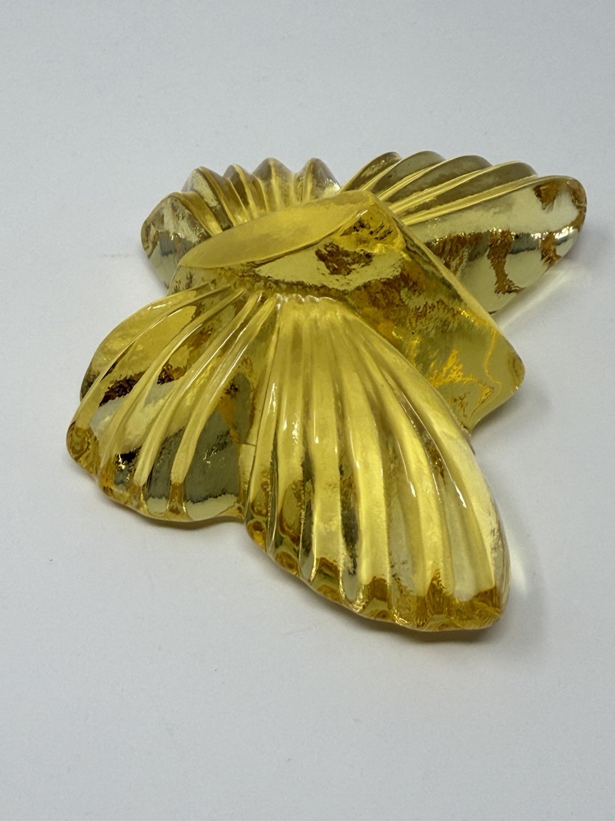 Fire & Light Citrus Yellow Butterfly Recycled Glass Paperweight