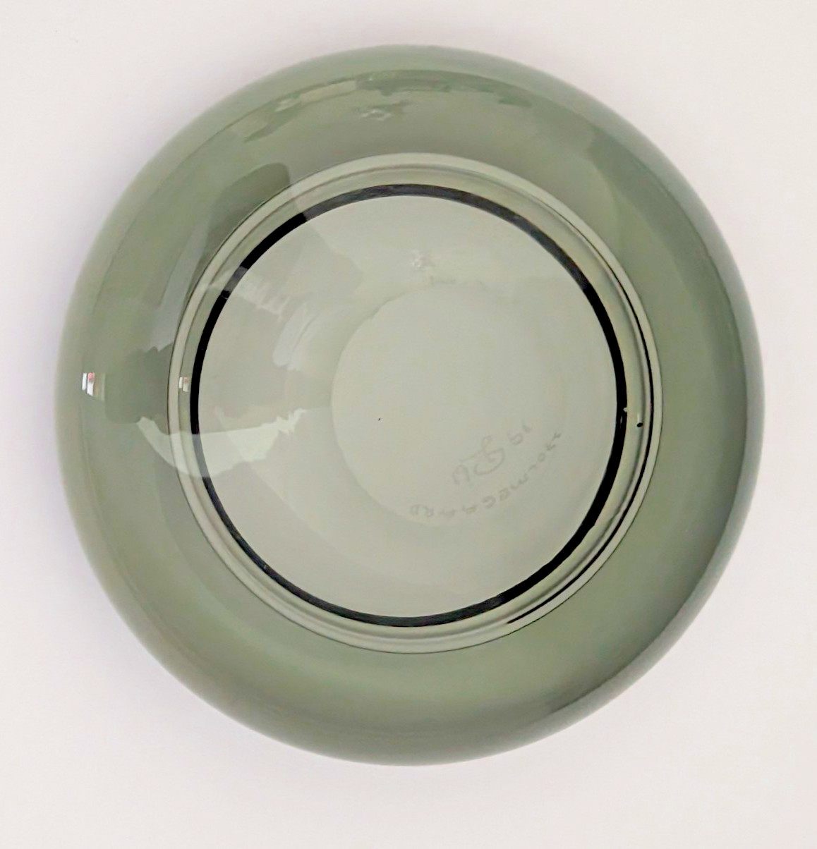 Holmegaard Smoke Gray 4″ Glass Bowl / Ashtray MCM Danish Modern Design 1961