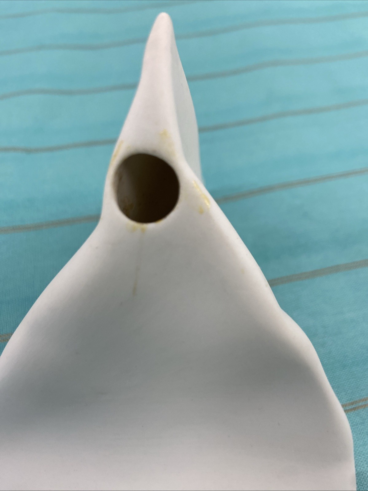 Pair Rosenthal Bisque Porcelain Napkin Vases Do Not Litter Matte