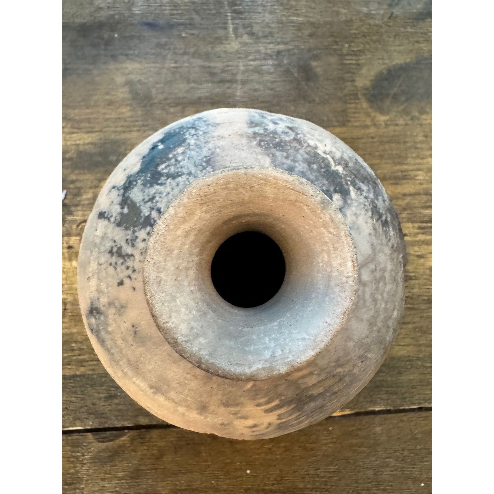 Signed Studio Pottery Rustic Raku Vase Primitive Earthy Textured Vessel