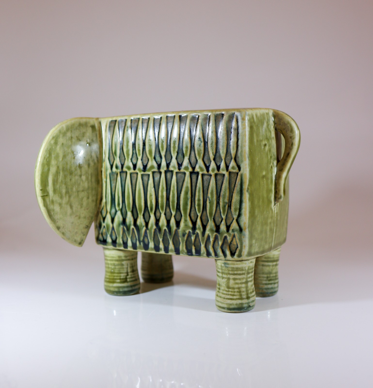 Lisa Larson, Super rare Elephant Ceramic Sculpture, Gustavsbergs Studio, Sweden