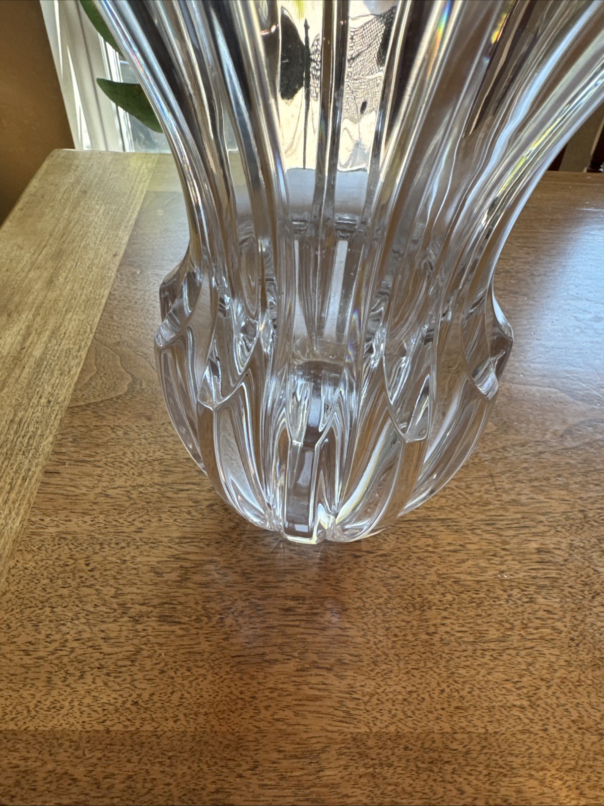 Miller Rogaska Omni Crystal Art Vase 10” High Slovenia No Flaws Almost 8 Pounds!