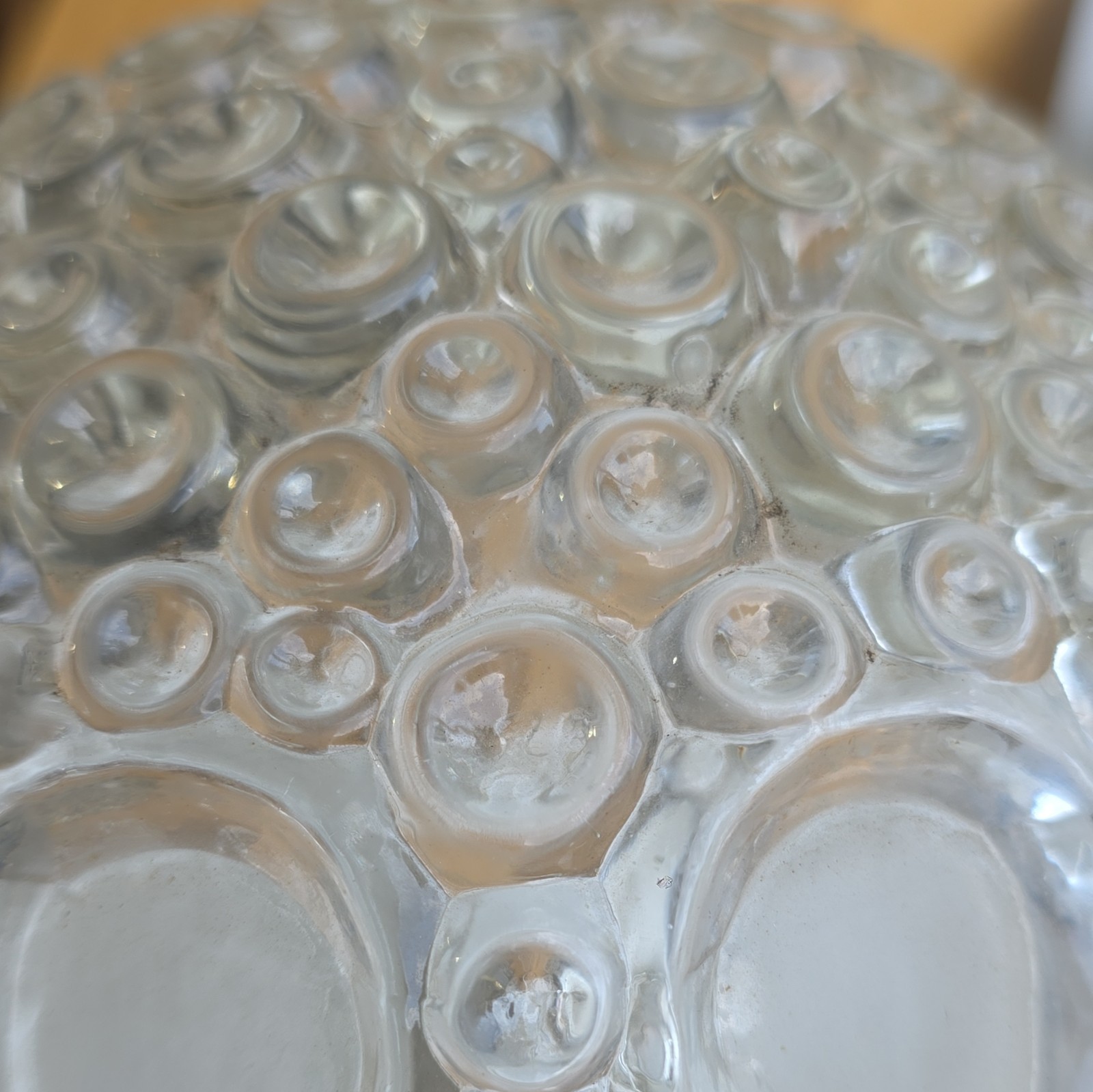 Rare Vintage Seahorse Globe Glass Vase Clear Pressed Art Glass Coastal Decor