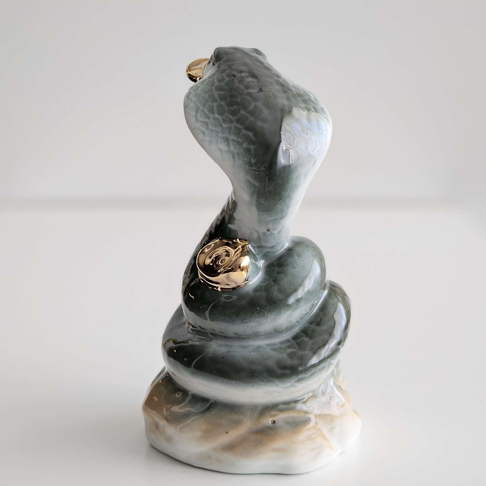 Figurine Big Emerald Snake 5.25″H Gift for Christmas Holidays, Symbol of 2025