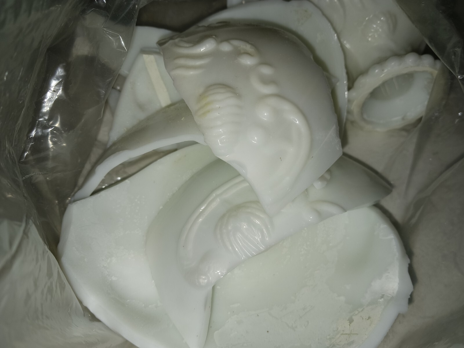 Broken White Milk Glass Pieces 1lb 9oz for Craft/Mosiac/Art