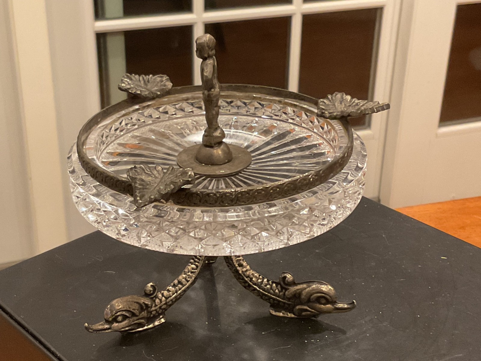 Antique Silver plate Dolphin Koi Fish Legged Figural Candy Dish – Pairpoint?