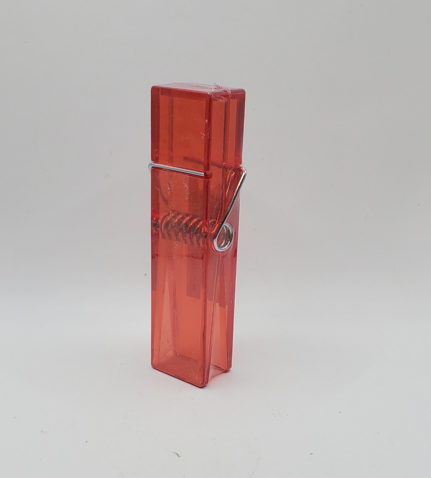 Big Clear Plastic Red Acrylic Giant Clothespin Paper Clip Desk Decor RED 6”