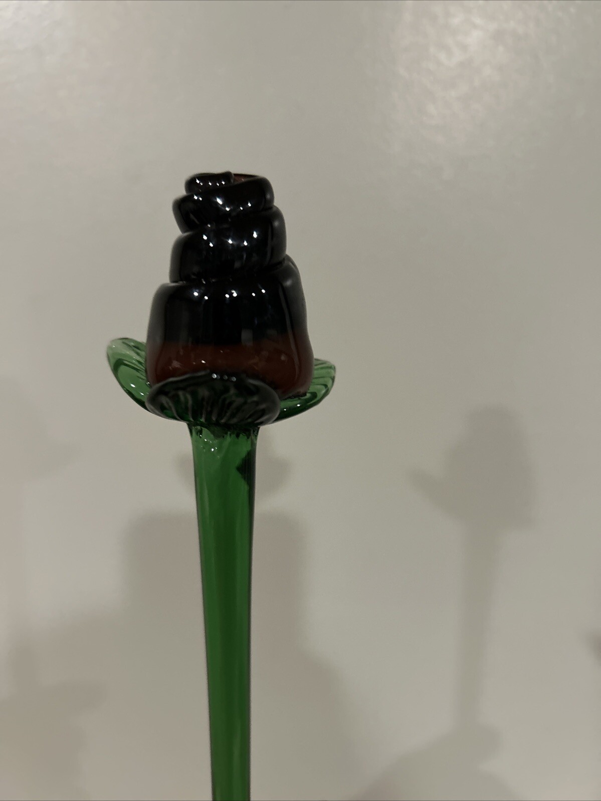 Glass Long Stem Rose Vintage