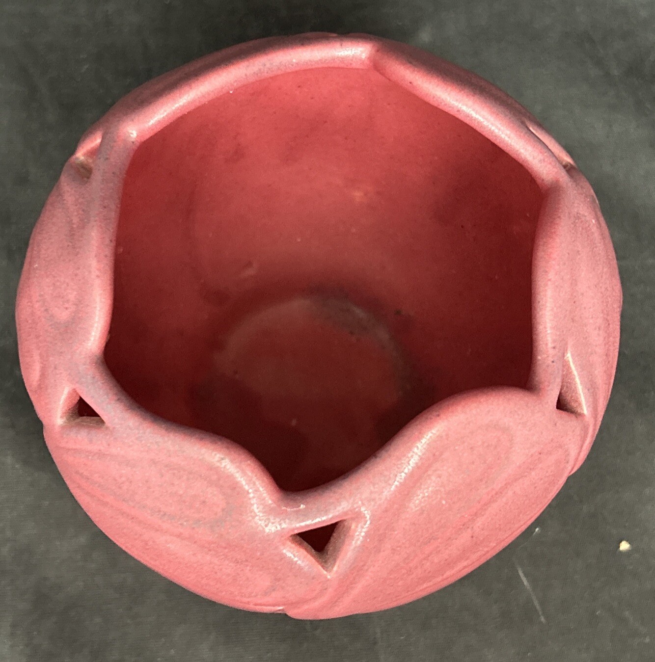 Van Briggle Pottery Philodendron Pierced Leaf Vase Mulberry Colorado Springs