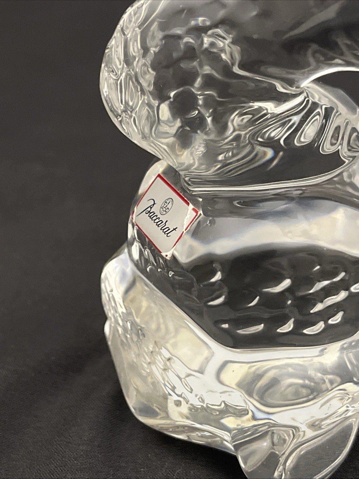 BACCARAT France Crystal ZODIAC COLLECTION Coiled SNAKE Paperweight Figurine (S)
