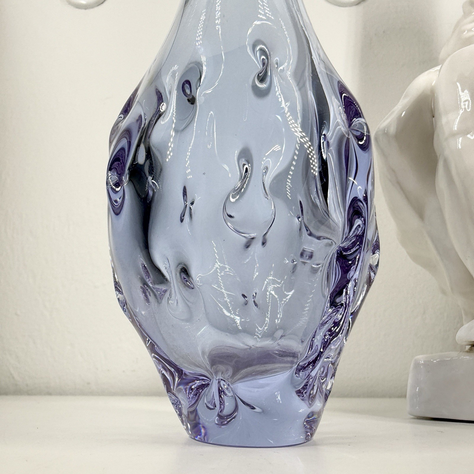 ZELEZNY BROD Sklo Alexandrite NEODYNIUM GLASS VASE Miroslav Klinger 60s-70s 7in