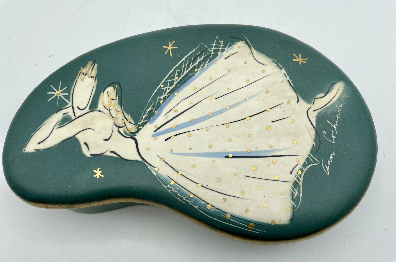 VINTAGE SIGNED ANN COCHRAN BALLERINA JEWELRY BOX HAND PAINTED MCM – Beautiful!