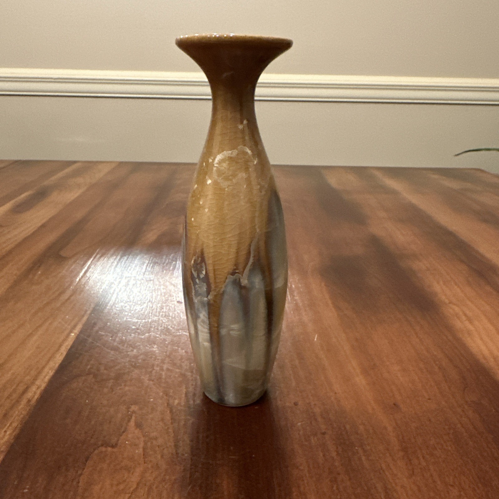 Bill Campbell Crystalline 6.5” Bud Vase Marked CV 2020 Art Pottery RARE