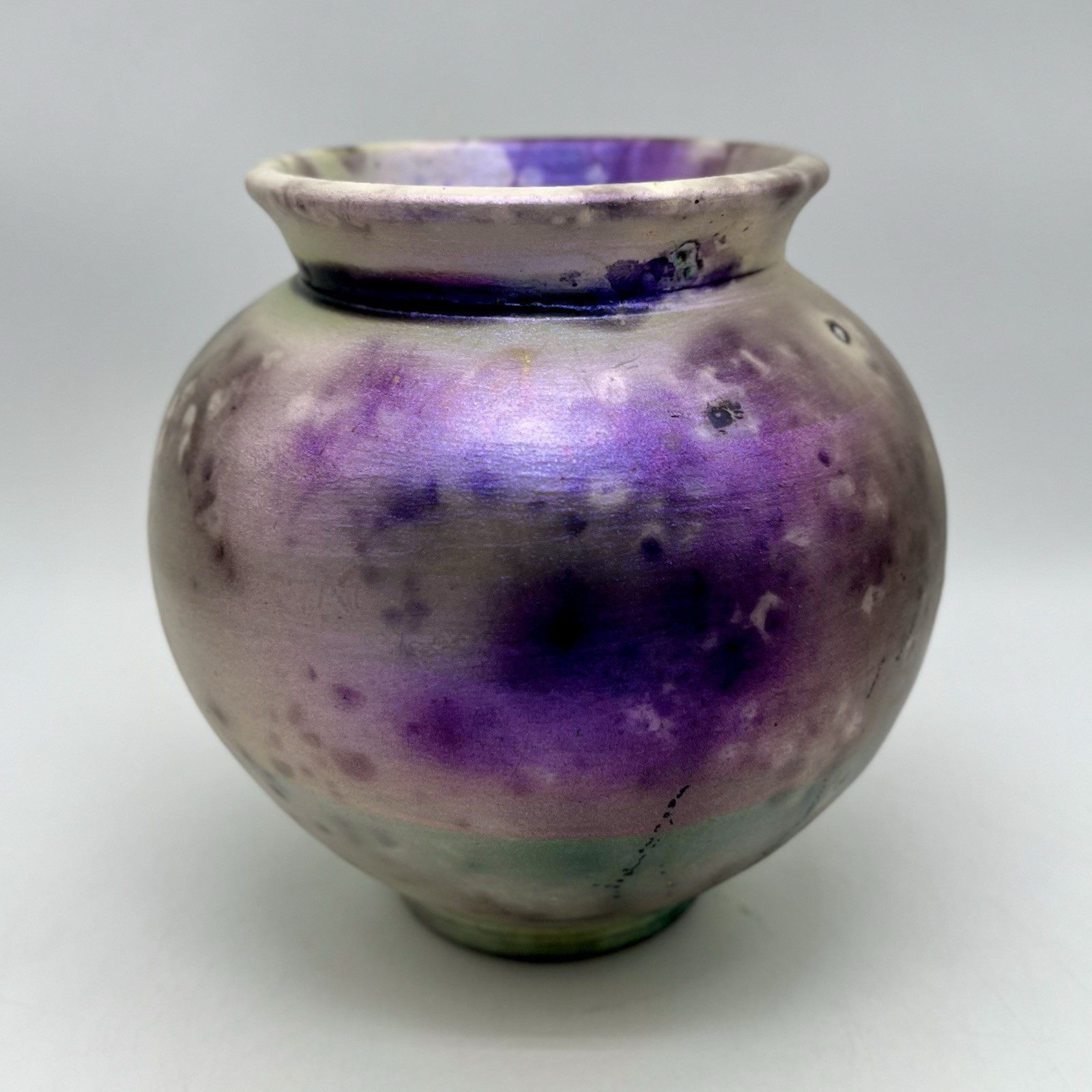 Mica Infusion Foil Saggar Vessel – Hand-Thrown Art Pottery – Southpaw Studio