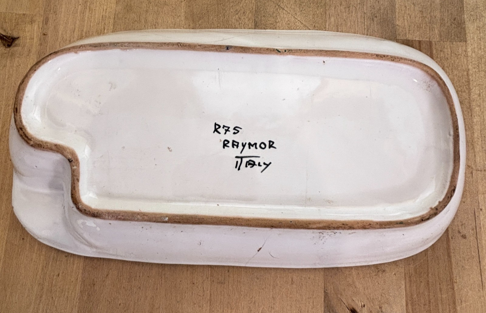 Vtg Raymor Pottery Mid Century Lava Glaze Cigar Ashtray Cubist Female Portrait