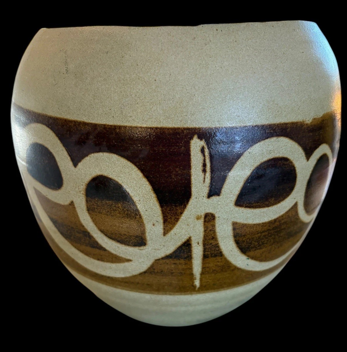 1970s Stoneware Designs West Pottery Bowl 8.75” Heavy 4 Lbs+ *Flaw* FREE SHIP