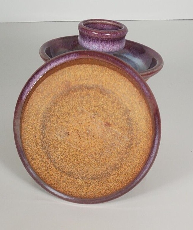 Blue Ridge Pottery Candlestick Holder Hand Made in Virginia USA Set of 2